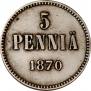 5 pennia 1870 year