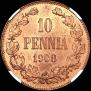 10 pennia 1908 year