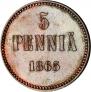 5 pennia 1865 year