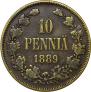 10 pennia 1889 year
