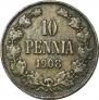 10 pennia 1908 year