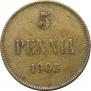 5 pennia 1905 year