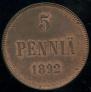 5 pennia 1892 year