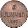 5 pennia 1867 year