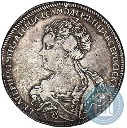 Picture 1 rouble 1726 year СПБ "Petersburg type, portrait turned to the left"