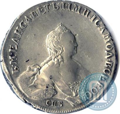 Picture 1 rouble 1754 year СПБ-IМ "Portrait by Benjamin Scott"