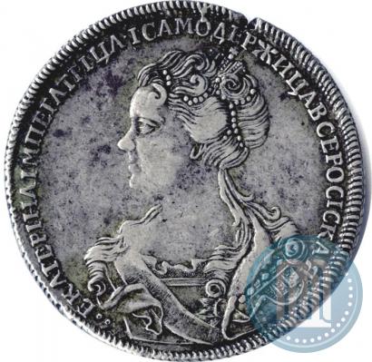 Picture 1 rouble 1726 year СПБ "Petersburg type, portrait turned to the left"