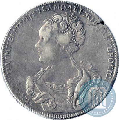 Picture 1 rouble 1726 year СПБ "Petersburg type, portrait turned to the left"