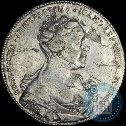 Picture 1 rouble 1727 year СПБ "Petersburg type, portrait turned to the right"