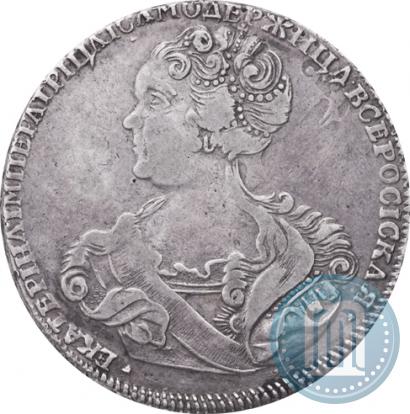 Picture 1 rouble 1725 year СПБ "Petersburg type, portrait turned to the left"