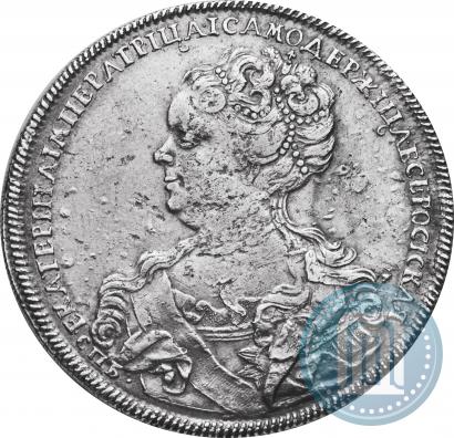 Picture 1 rouble 1725 year СПБ "Petersburg type, portrait turned to the left"