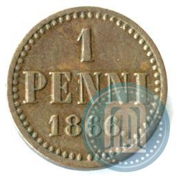 Picture 1 penni 1866 year  