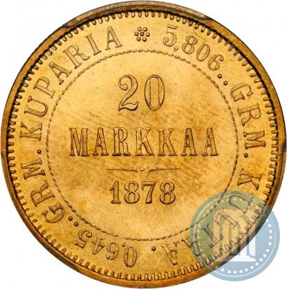 Picture 20 markkaa 1878 year S 