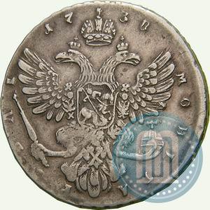 Picture 1 rouble 1738 year  "Moscow type"