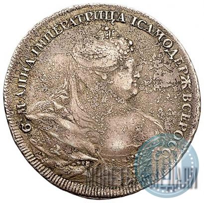 Picture 1 rouble 1737 year  "Portrait by Gedlinger"