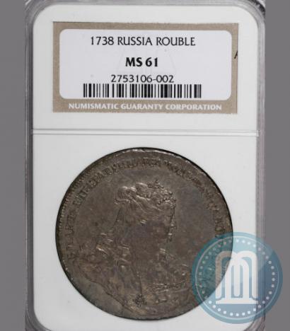 Picture 1 rouble 1738 year  "Petersburg type"