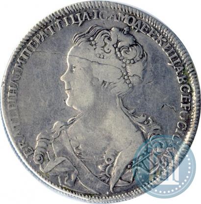 Picture 1 rouble 1726 year СПБ "Petersburg type, portrait turned to the left"