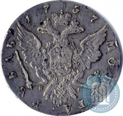 Picture 1 rouble 1757 year СПБ-ЯI "Portrait by B. Scott"