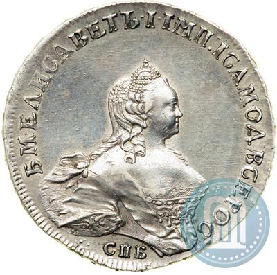 Picture 1 rouble 1754 year СПБ-IМ "Portrait by Benjamin Scott"