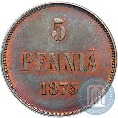 Picture 5 pennia 1875 year  