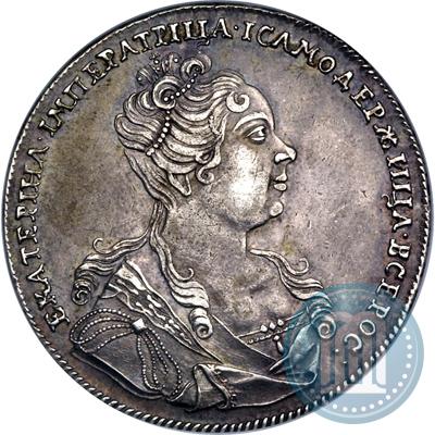 Picture 1 rouble 1727 year  "Moscow type, portrait turned to the right"