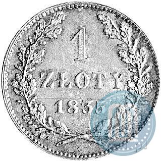 Picture 1 złoty 1835 year  "Free city of Kraków"