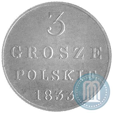 Picture 3 grosze 1833 year KG 