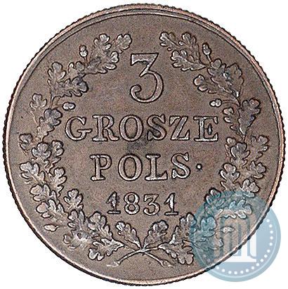 Picture 3 grosze 1831 year KG "Polish uprising"