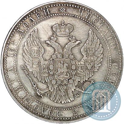 Picture 3/4 roubles - 5 złotych 1834 year MW 