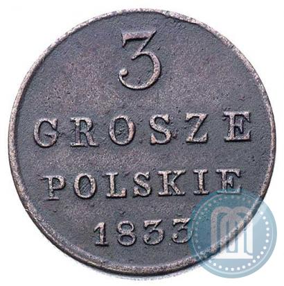 Picture 3 grosze 1833 year KG 