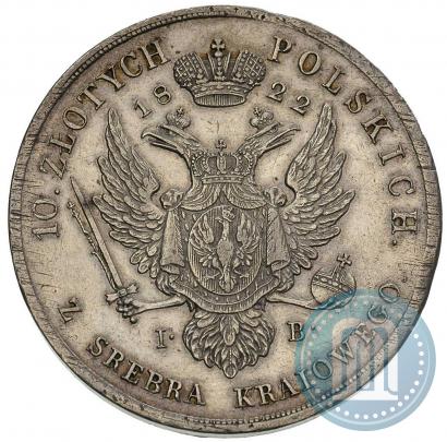 Picture 10 złotych 1822 year IB 