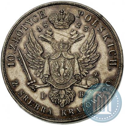 Picture 10 złotych 1823 year IB 