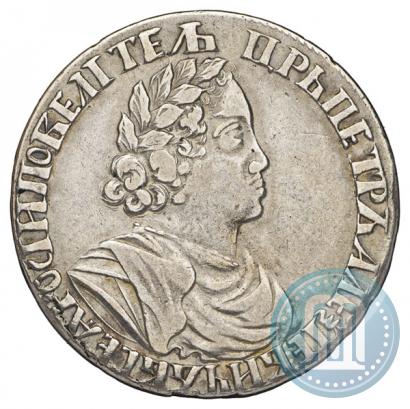 Picture Poltina 1702 year  "Without ribbons near the wreath"