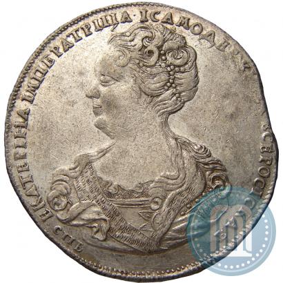 Picture 1 rouble 1725 year СПБ "Petersburg type, portrait turned to the left"