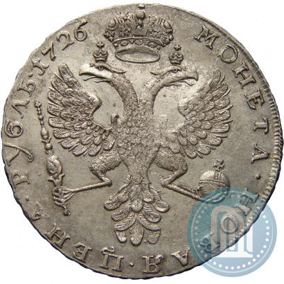 Picture 1 rouble 1726 year  "Moscow type, portrait turned to the left"