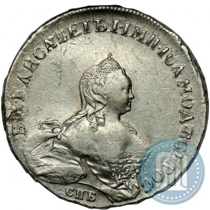 Picture 1 rouble 1754 year СПБ-IМ "Portrait by Benjamin Scott"