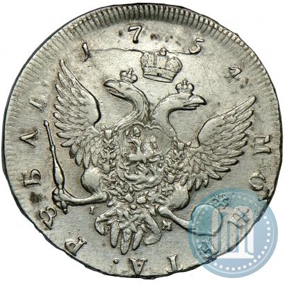 Picture 1 rouble 1754 year СПБ-IМ "Portrait by Benjamin Scott"