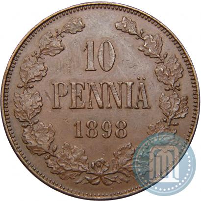 Picture 10 pennia 1898 year  