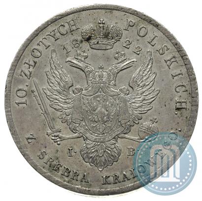 Picture 10 złotych 1822 year IB 