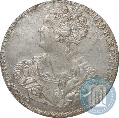 Picture 1 rouble 1725 year СПБ "Petersburg type, portrait turned to the left"