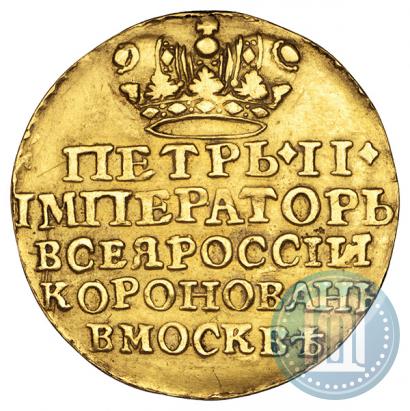 Фото Жетон 1728 года  "Коронация Императора Петра II"