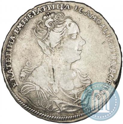 Picture 1 rouble 1727 year  "Moscow type, portrait turned to the right"