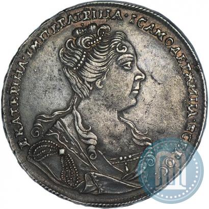 Picture 1 rouble 1727 year  "Moscow type, portrait turned to the right"