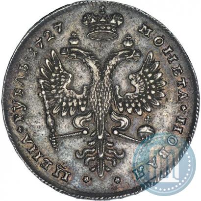 Picture 1 rouble 1727 year  "Moscow type, portrait turned to the right"