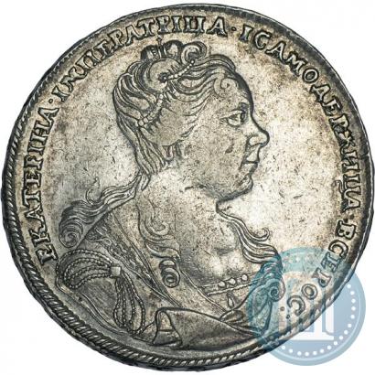 Picture 1 rouble 1727 year  "Moscow type, portrait turned to the right"