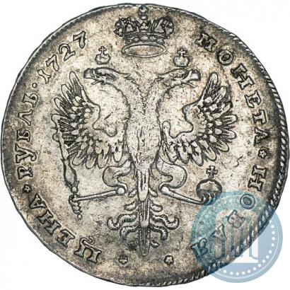 Picture 1 rouble 1727 year  "Moscow type, portrait turned to the right"