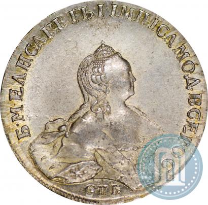 Picture 1 rouble 1754 year СПБ-IМ "Portrait by Benjamin Scott"