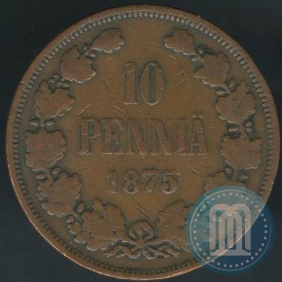 Picture 10 pennia 1875 year  