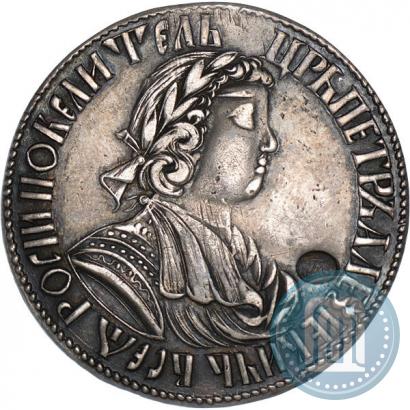 Picture Poltina 1702 year  "With a ribbon near the wreath"