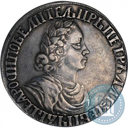 Picture Poltina 1702 year  "Without ribbons near the wreath"